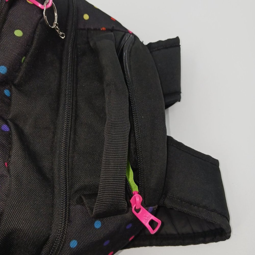 ADIDAS BLACK COLORFUL POLKA DOT BACKPACK - Picture 14 of 16
